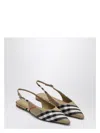 Burberry Check Birdie Slingback Ballerina Flats Women