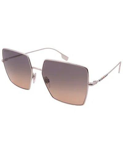 Burberry Women's Be3133 58mm Sunglasses In Silver