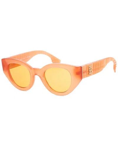 Burberry Woman Sunglass Be4390 Meadow In Orange