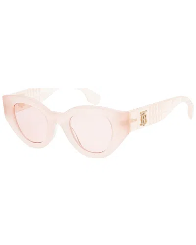 Burberry Women's Be4390f 47mm Sunglasses In Pink
