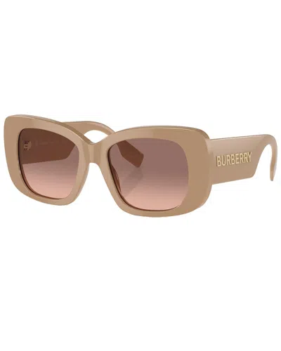 Burberry Women's Be4410 52mm Sunglasses In Beige