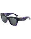 Burberry Elevated Check 52mm Square Sunglasses In Purple