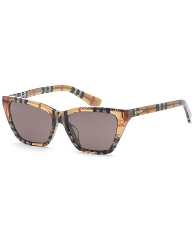 Burberry Women's Be4468f 54mm Sunglasses In Brown