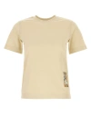 Burberry Beige T-shirt With Logo Application On The Front In Cotton Woman In Brown
