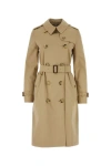 Burberry Beige Cotton Heritage Waterloo Trench Coat In Brown