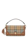 Burberry Women Beige Handbag With Adjustable And Removable Shoulder Strap And All-over Check Motif I In Multi