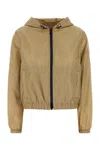 Burberry Women Beige Nylon Jacket In Brown