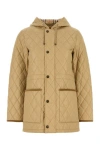 Burberry Water Repellent Quilted Nylon Parka In Brown