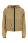 Burberry Women Beige Nylon Jacket In Brown