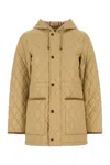 Burberry Roxbugh Quilted Hooded Jacket In Gold