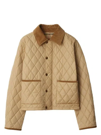 BURBERRY WOMEN'S BEIGE POLYAMIDE JACKET
