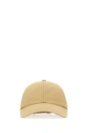 Burberry Women Beige Cotton Baseball Cap In Brown