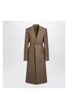 Burberry Beige Single-breasted Wool Coat