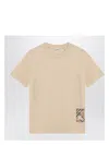 Burberry Beige T-shirt With Logo Application On The Front In Cotton Woman In Brown