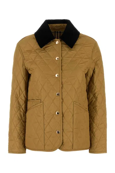 BURBERRY BURBERRY WOMEN BIEGE POLYESTER JACKET