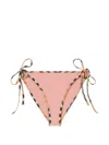 Burberry Women Bikini Bottoms With Checked Edges In Multi