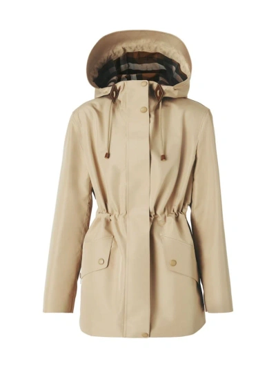 Burberry Women's Binham Zip-up Logo Jacket In Soft Fawn