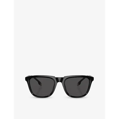 Burberry Womens Black Be4381u George Square-frame Acetate Sunglasses