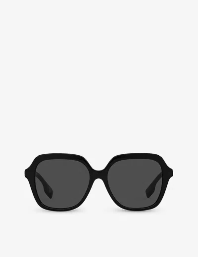 BURBERRY WOMENS BLACK BE4389 JONI SQUARE-FRAME ACETATE SUNGLASSES,66896815