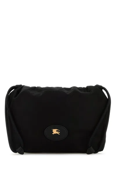 Burberry Women Black Canvas Horseshoe Reversible Clutch