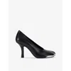 Burberry Pointed Toe Stiletto Metal Detail In Black