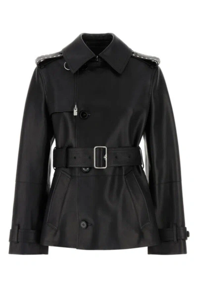 Burberry Women's Leather Jacket In Black