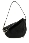 Burberry Black Leather Knight Small Shoulder Bag In Black