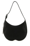 Burberry Mini Black Leather Chess Shoulder Handbag In Black