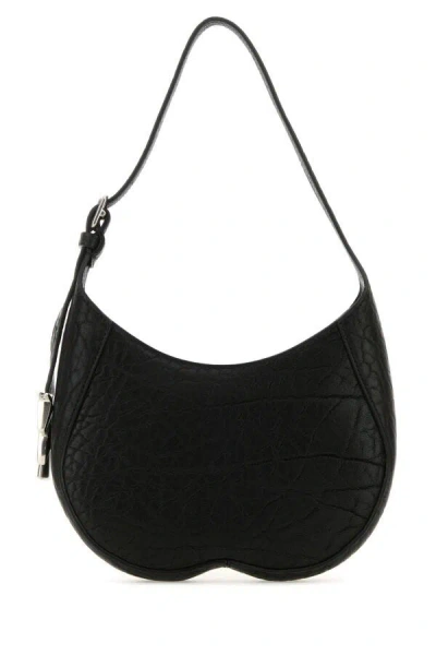 Burberry Mini Black Leather Chess Shoulder Handbag