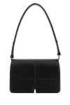 Burberry Snip Leather Flap Shoulder Bag In Black