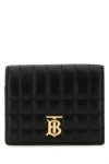 Burberry Lola Quilted Leather Wallet In Black