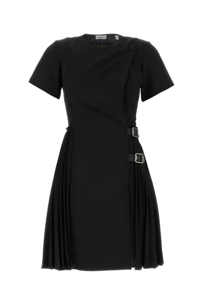 Burberry Women Black Polyester Blend Mini Dress