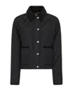 Burberry Quilted Jacket With Corduroy Details In Black
