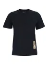 Burberry Women Black T-shirt With Logo Application On The Front In Cotton Woman In Multi