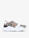 Burberry New Regis Vintage Check Canvas Trainers In Black