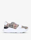 Burberry Vintage Check-pattern Touch-strap Sneakers In Black