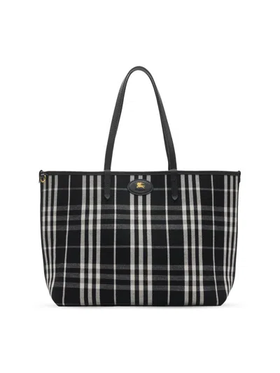 Burberry Women's Bloomsbury Medium Check Reversible Tote Bag
