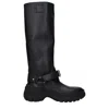 Burberry Harness-strap Leather Boot In Black
