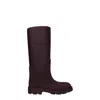 Burberry Rubber Marsh Boots With Rounded Toe And Knee Length