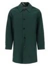 Burberry Bottle Green Gabardine Reversible Overcoat
