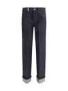 Burberry Cotton Blend Trouser With Metal Belt Loop In Multicolor