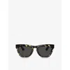 Burberry Womens Brown Be4415u Square-frame Acetate Sunglasses In Brown