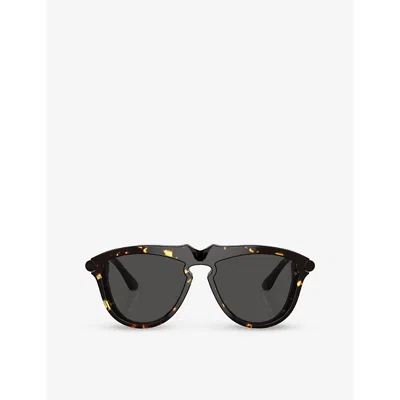Burberry Womens Brown Be4417u Pilot-frame Acetate Sunglasses