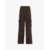 Burberry Wool Cargo Pants For Men In Brown/black