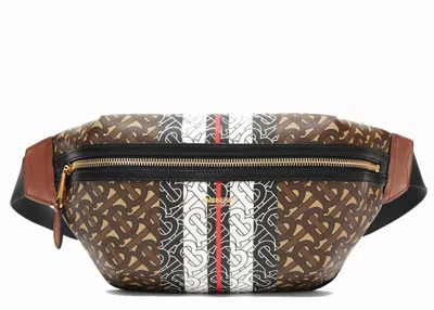 Pre-owned Burberry Women's  Bum Bag Monogram Stripe Medium In Brown