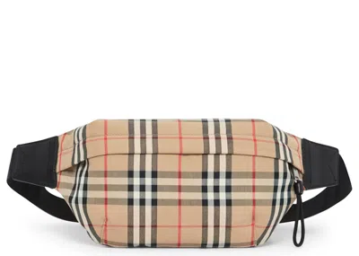 Pre-owned Burberry Women's  Bum Bag Vintage Check Medium In Archive Beige