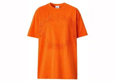 Pre-owned Burberry Women's  Carrick T-shirt In Orange