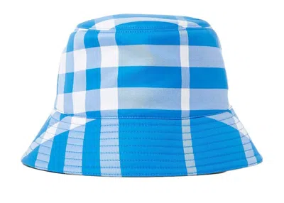 Pre-owned Burberry Women's  Check Baseball Cap In Blue/white