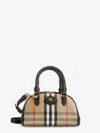 Burberry Check Coated Canvas Shoulder Bag In White