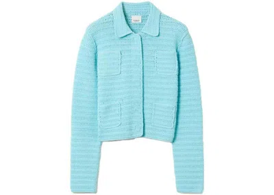 Pre-owned Burberry Women's  Crochet Jacket In Blue